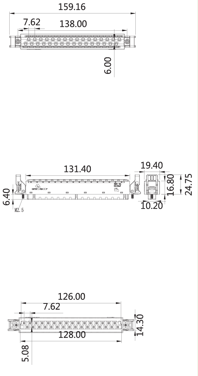 Pluggable screw-free connectorsDKPGF/H-762-32P(图1) 17cc45d3-7da0-47d5-91f1-9e68ad6e3896.png