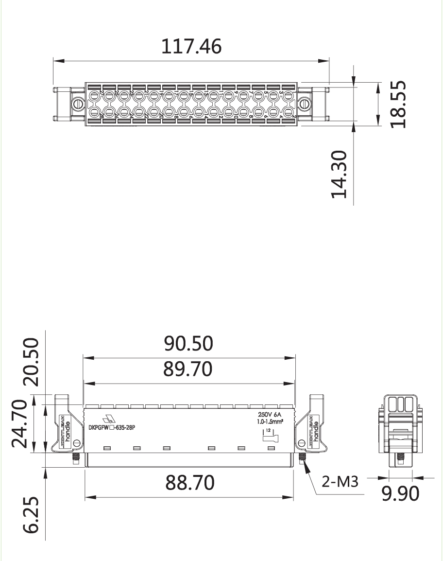 Pluggable screw-free connectorsDKPGFW/H-635-28P(图1) 9f11ce4c-8e68-46fb-8a68-c98ce9232ef7.png